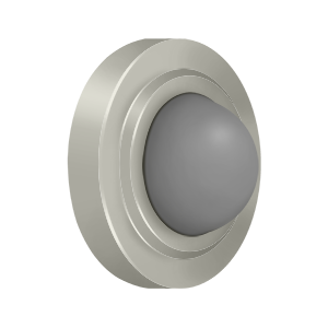 Convex Contemporary Flush Door Bumper by Deltana -  - Brushed Nickel - New York Hardware