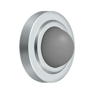 Convex Contemporary Flush Door Bumper by Deltana -  - Polished Chrome - New York Hardware