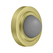 Convex Contemporary Flush Door Bumper by Deltana -  - Polished Brass - New York Hardware