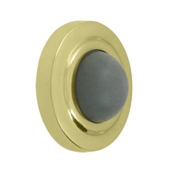 Convex Flush Bumper 2 3/8" Diameter - Polished Brass - New York Hardware Online