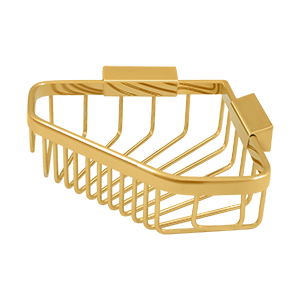 Pentagon Wire Basket by Deltana -  8-1/4" x 6-7/8" - PVD Polished Brass - New York Hardware