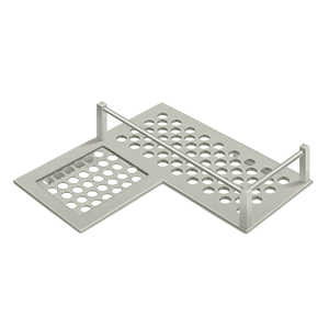 Heavy Duty Bathroom Basket with Left Conrner by Deltana -  - Brushed Nickel - New York Hardware