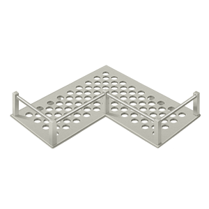 Heavy Duty Bathroom Basket with Universal Conrner by Deltana -  - Brushed Nickel - New York Hardware