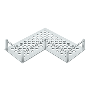 Heavy Duty Bathroom Basket with Universal Conrner by Deltana -  - Polished Chrome - New York Hardware