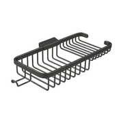 Wire Basket with Shallow Rectangular Shelf and Hook by Deltana - 10-3/8" - Oil Rubbed Bronze - New York Hardware