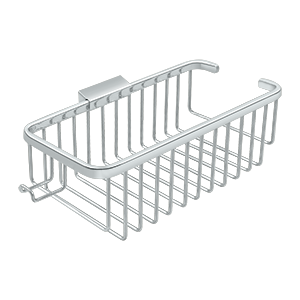 Deep Rectangular Wire Basket with Hook by Deltana -  - Polished Chrome - New York Hardware