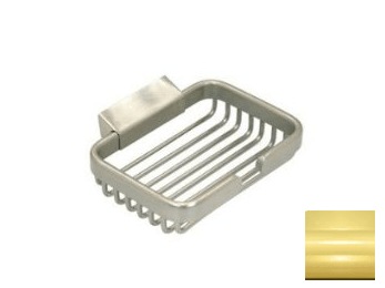 Wire Basket, 4 1/2" Rect. Soap Holder - PVD - Polished Brass - New York Hardware Online
