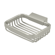 Rectangular Soap Holder Wire Basket by Deltana - 4-3/4"  - Brushed Nickel - New York Hardware