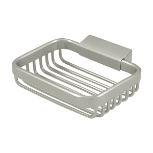 Rectangular Soap Holder Wire Basket by Deltana - 4-3/4"  - Brushed Nickel - New York Hardware