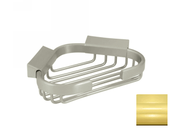 Wire Basket, 6" Rect. Soap Holder - PVD - Polished Brass - New York Hardware Online