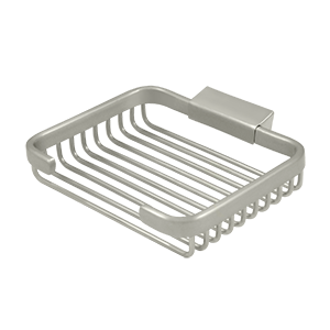 Rectangular Soap Holder Wire Basket by Deltana - 6" - Brushed Nickel - New York Hardware