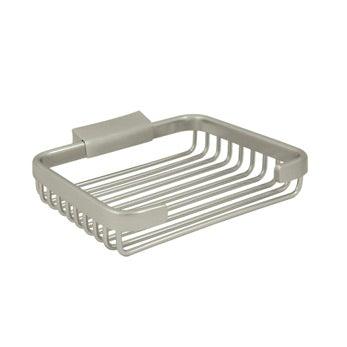 Wire Basket, 6" Rect. Soap Holder - Satin Nickel - New York Hardware Online