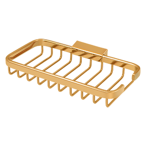 Rectangular Wire Basket by Deltana - 8" x 4" - PVD Polished Brass - New York Hardware