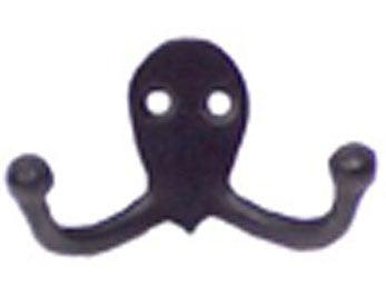 Solid Brass Double Hook - Oil Rubbed Bronze - New York Hardware Online