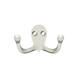 Double Hook by Deltana -  - Polished Nickel - New York Hardware