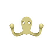 Double Hook by Deltana -  - Polished Brass - New York Hardware