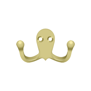 Double Hook by Deltana -  - Polished Brass - New York Hardware