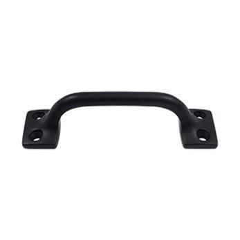 Front Mounted Squared Cabinet Pull, 4" - Black - New York Hardware Online