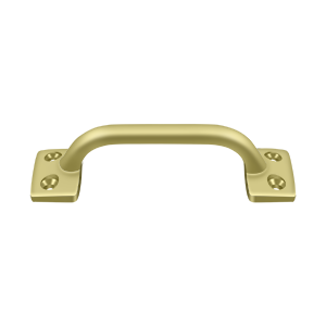 Square Base Pull by Deltana -  - Polished Brass - New York Hardware