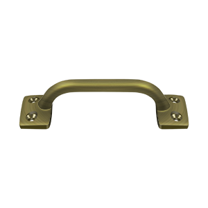Square Base Pull by Deltana -  - Antique Brass - New York Hardware