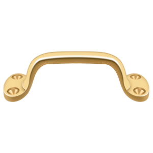 Rounded Base Pull by Deltana -  - PVD Polished Brass - New York Hardware