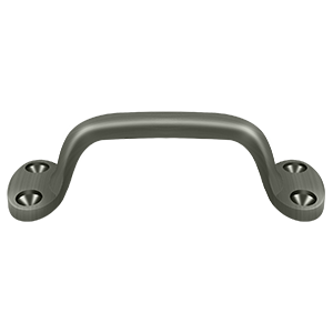 Rounded Base Pull by Deltana -  - Antique Nickel - New York Hardware