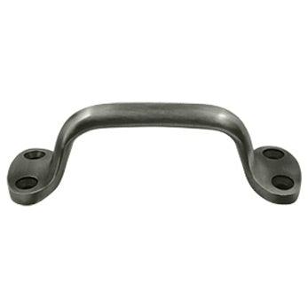 Front Mounted Rounded Cabinet Pull, 6" - Pewter - New York Hardware Online
