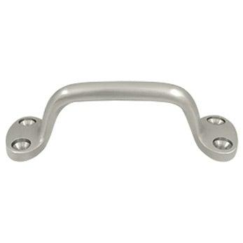Front Mounted Rounded Cabinet Pull, 6" - Satin Nickel - New York Hardware Online