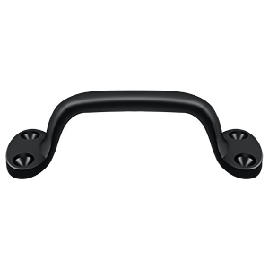 Rounded Base Pull by Deltana -  - Paint Black - New York Hardware