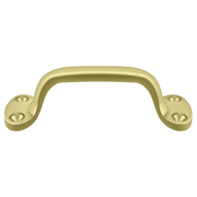 Rounded Base Pull by Deltana -  - Polished Brass - New York Hardware