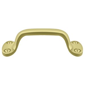 Rounded Base Pull by Deltana -  - Polished Brass - New York Hardware