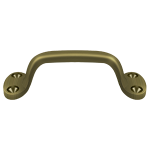 Rounded Base Pull by Deltana -  - Antique Brass - New York Hardware