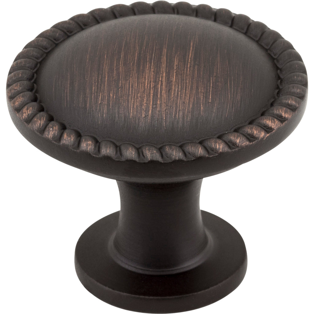 Round Rope Detailed Lindos Cabinet Knob by Elements - Brushed Oil Rubbed Bronze