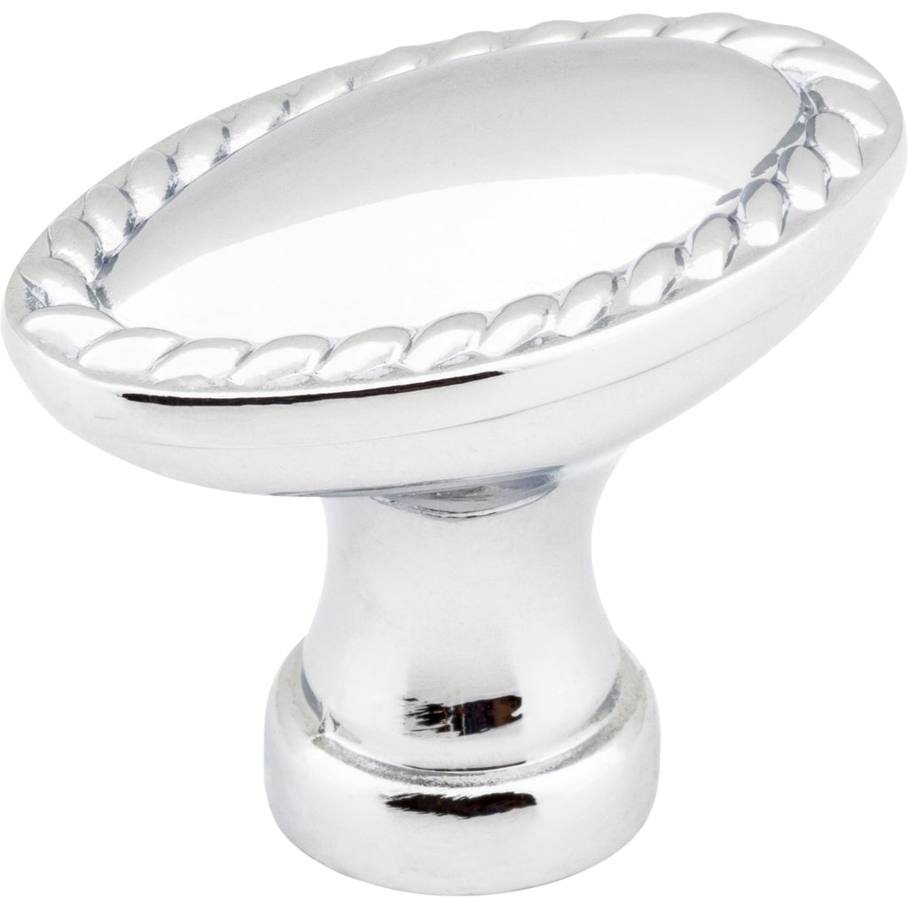 Oval Rope Detailed Lindos Cabinet Knob by Elements - Polished Chrome