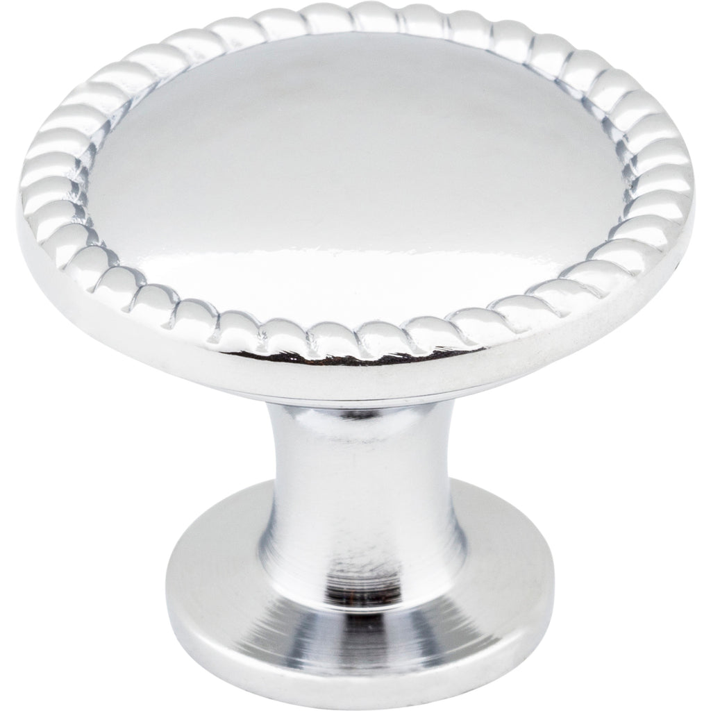Round Rope Detailed Lindos Cabinet Knob by Elements - Polished Chrome