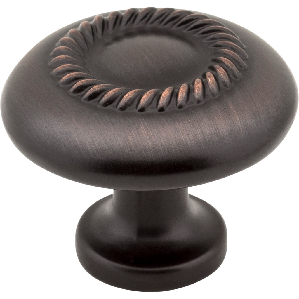 Rope Detailed Cypress Cabinet Mushroom Knob by Elements - Brushed Oil Rubbed Bronze