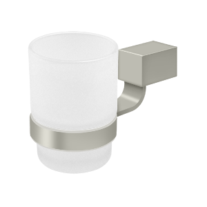 ZA Series Frosted Glass Tumbler Set by Deltana -  - Brushed Nickel - New York Hardware