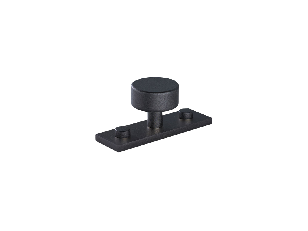MIX Plain Cabinet Knob & Backplate by Armac Martin - 54mm - Matt White Lacquered