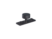 MIX Straight Knurled Cabinet Knob & Backplate by Armac Martin - 54mm - Matt White Lacquered