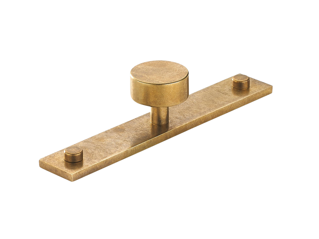 MIX Plain Cabinet Knob & Backplate by Armac Martin - 128mm - Satin Chrome Plate
