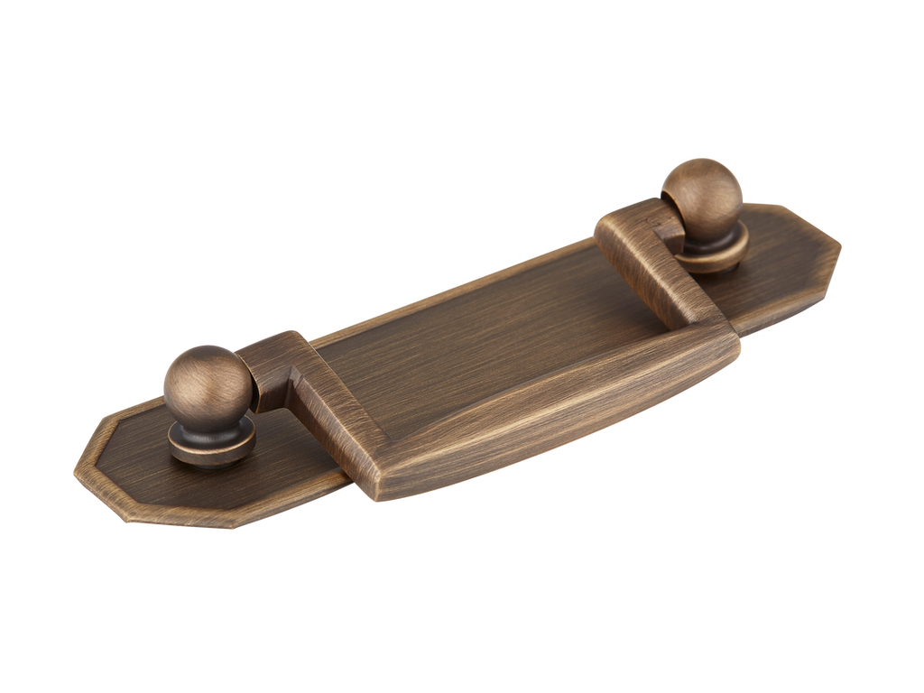 Crossways Plate Cabinet Handle by Armac Martin - 64mm - Satin Nickel Plate