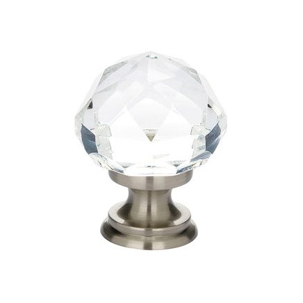 Diamond Knob by Emtek Hardware - 1" - Satin Nickel - New York Hardware