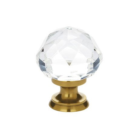 Diamond Knob by Emtek Hardware - 1" - French Antique Brass - New York Hardware