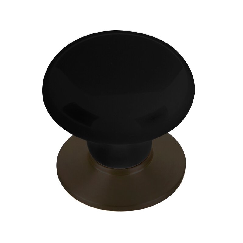 Ebony Porcelain Knob by Emtek Hardware - 1-3/8" - Oil Rubbed Bronze - New York Hardware