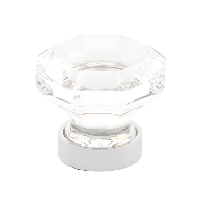 Old Town Clear Knob by Emtek Hardware - 1" - Polished Chrome - New York Hardware