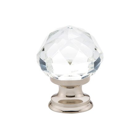 Diamond Knob by Emtek Hardware - 1-1/4" - Polished Nickel - New York Hardware