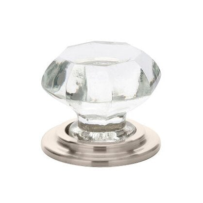 Old Town Clear Knob by Emtek Hardware - 1-3/4" - Polished Nickel - New York Hardware
