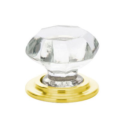 Old Town Clear Knob by Emtek Hardware - 1-3/4" - Unlacquered Brass - New York Hardware