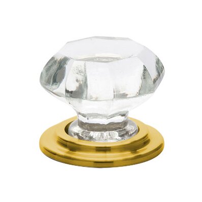 Old Town Clear Knob by Emtek Hardware - 1-3/4" - French Antique Brass - New York Hardware