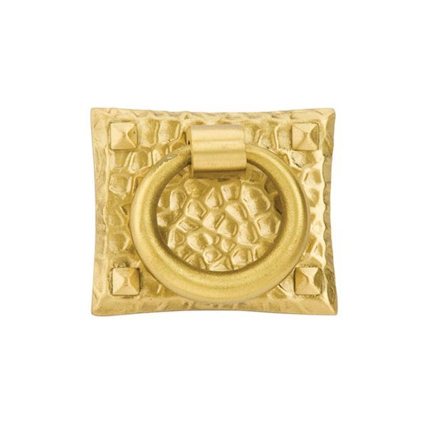 Hammered Ring Pull by Emtek Hardware - 1-3/4" - Satin Brass - New York Hardware